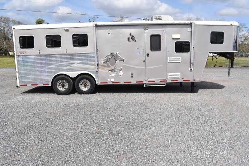 2007 American Spirit 8308LQ 3 Horse Trailer with 8' Short Wall - Image 2