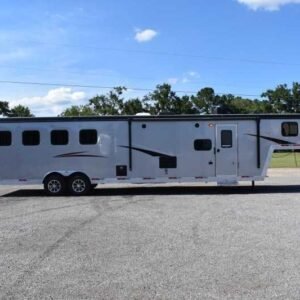 New 2024 Lakota 8313RKBGLQ Charger 3 Horse Trailer with 13' Short Wall