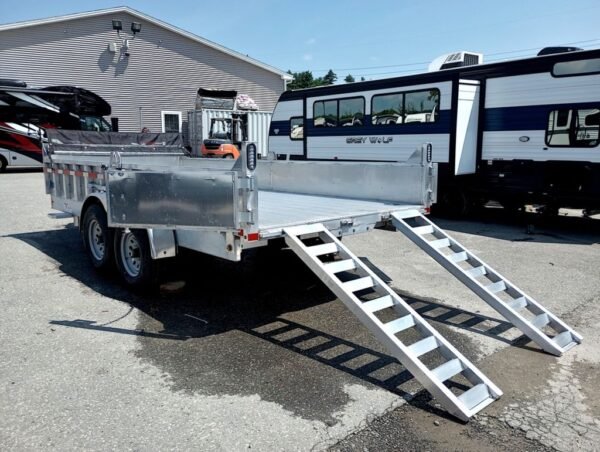 2025 Mission Trailers 7x16 14K Aluminum Hydraulic Dump w/Ramps, HD D-Rings, Barn Doors, Tarp Kit - Image 9