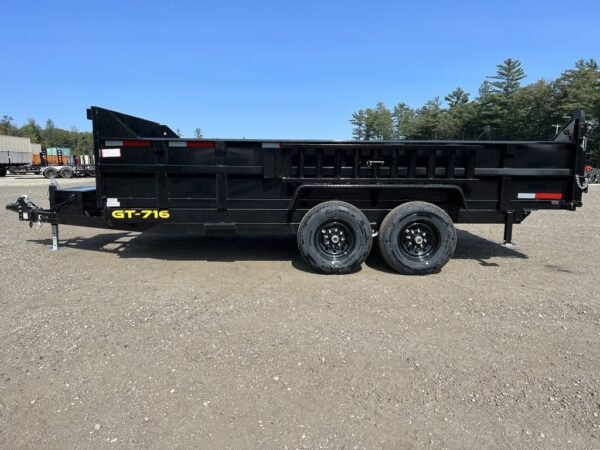 2024 Griffin Trailers 7x16 14K Telescopic Dump Trailer w/Ramps & Spare Tire Mount - Image 4