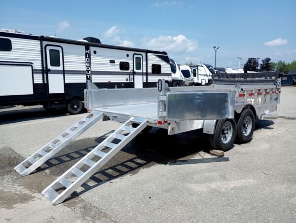 2025 Mission Trailers 7x16 14K Aluminum Hydraulic Dump w/Ramps, HD D-Rings, Barn Doors, Tarp Kit - Image 13