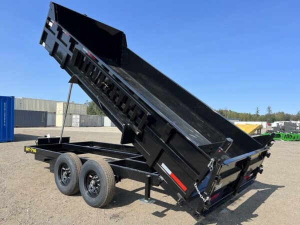 2024 Griffin Trailers 7x16 14K Telescopic Dump Trailer w/Ramps & Spare Tire Mount - Image 11