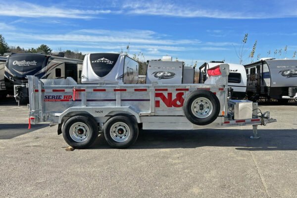 2024 N&N Trailers 7x14 14K Galvanized Hydraulic Dump w/Ramps, 2-Way Spreader Gate, Tarp Kit - Image 14