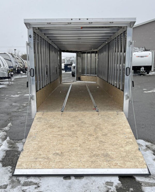 2024 E-Z Hauler 7x24 Aluminum 4-Place Drive In/Out w/Tapered Ramps, Rear Canopy - Image 3