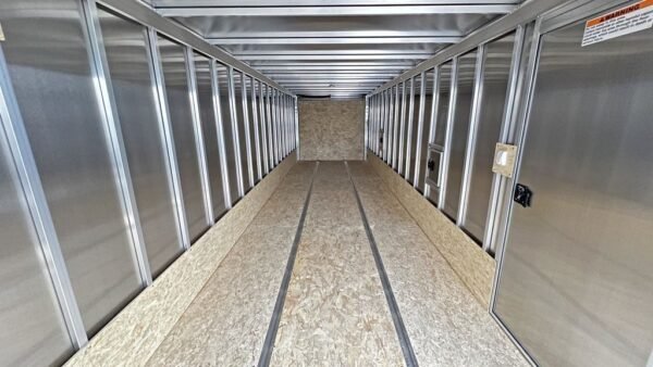 2024 E-Z Hauler 7x24 Aluminum 4-Place Drive In/Out w/Tapered Ramps, Rear Canopy - Image 16