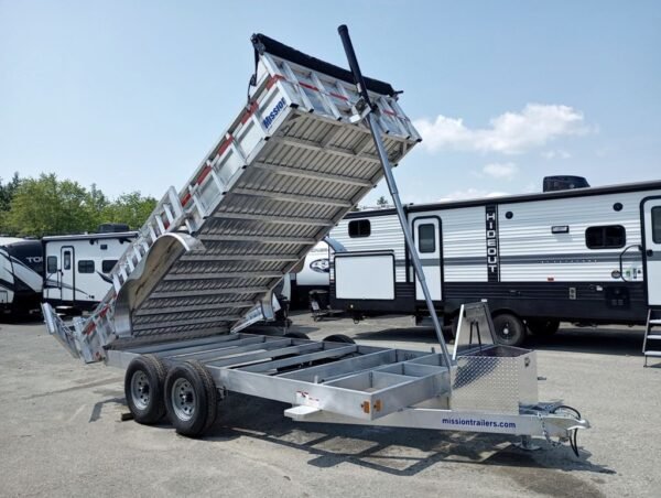 2025 Mission Trailers 7x16 14K Aluminum Hydraulic Dump w/Ramps, HD D-Rings, Barn Doors, Tarp Kit - Image 16
