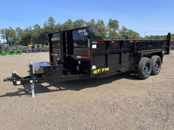 2024 Griffin Trailers 7x16 14K Telescopic Dump Trailer w/Ramps & Spare Tire Mount - Image 2