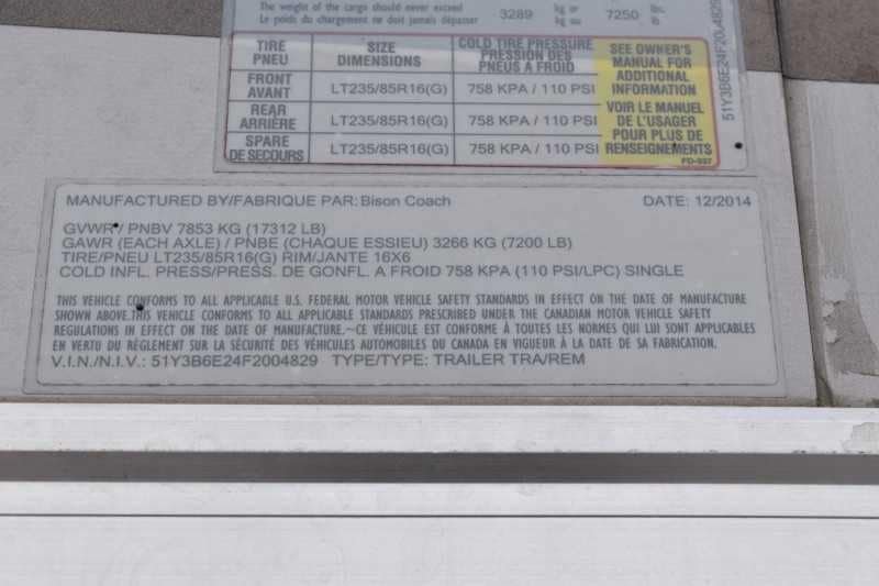 2015 Bison Ranger 3LQ Horse Trailer with 10' Short Wall - Image 29